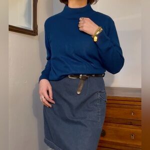 Vintage cobalt blue mock neck sweater 💙